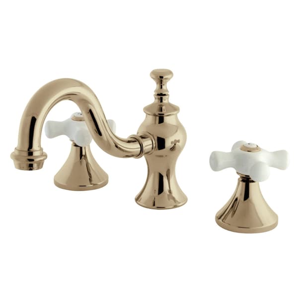 KC7162PX 8" Widespread Bathroom Faucet, Polished Brass